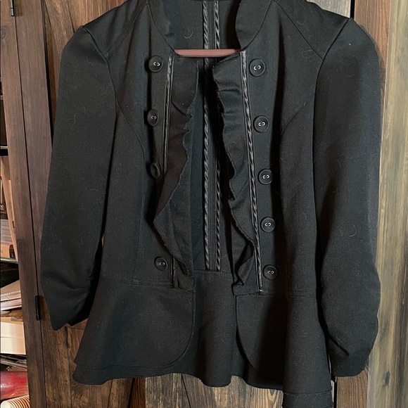 Maurices Jackets & Blazers - Maurices Black Ruffled Blazer